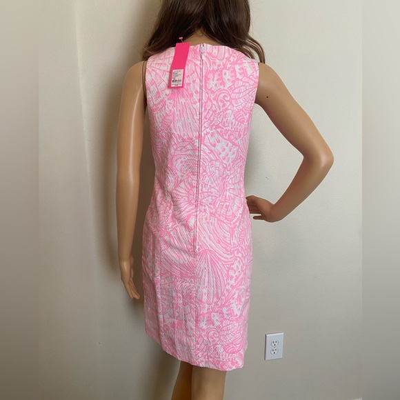 🌷 NWT Lilly Pulitzer Pink Macfarlane Stretch Shift Dress - Picture 3 of 6